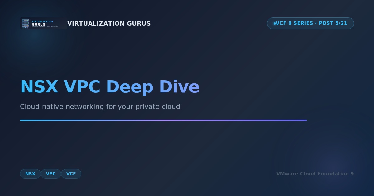 VCF 9 NSX VPC Deep Dive: Cloud-Native Networking for Your Private Cloud