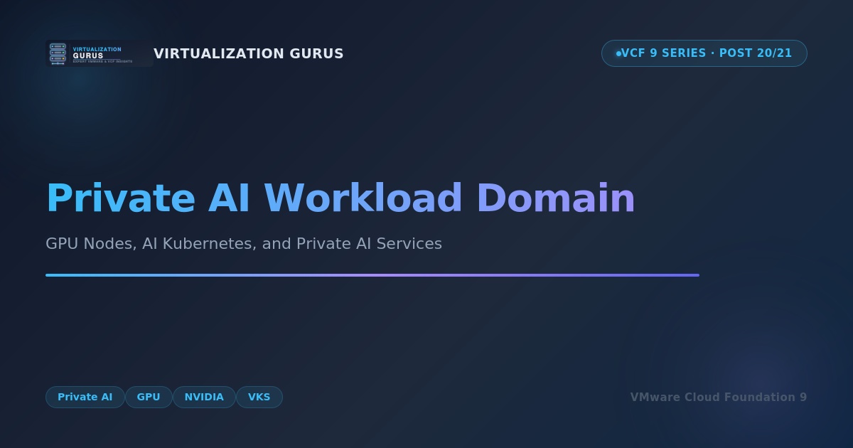 Private AI Workload Domain: GPU Nodes, AI Kubernetes, and Private AI Services